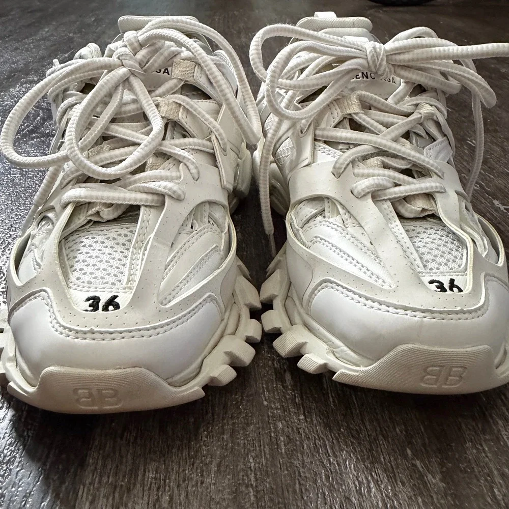 Balenciaga Track Sneakers Womens 36‎ White Chunky Mesh Designer Trainers